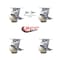 Service Caster 4 Inch Nylon Caster Set with Roller Bearing 4 Brake 2 Swivel Lock SCC-30CS420-NYR-TLB-BSL-2-TLB-2 - alternate 2